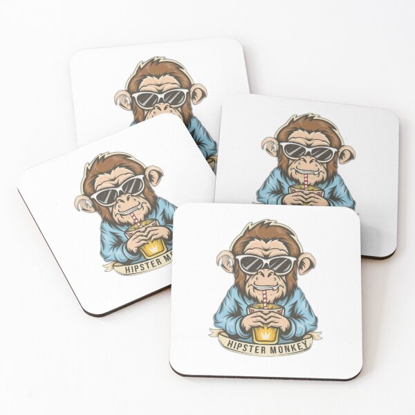 Item preview, hipster monkey designed and sold by Bercik123.