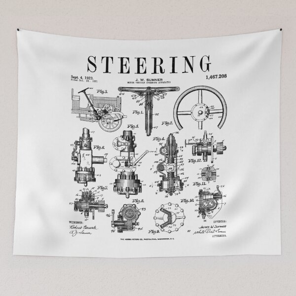 Item preview, Car Steering Wheel Auto Mechanic Cars Vintage Patent designed and sold by GrandeDuc.