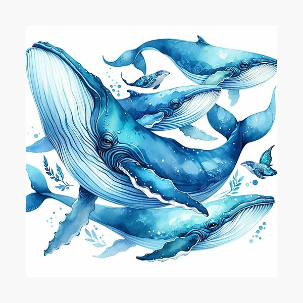 Item preview, blue whales designed and sold by Greydate.