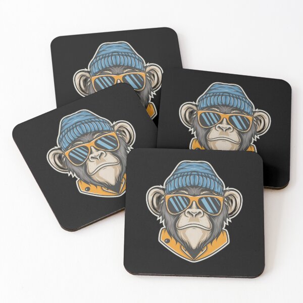 Item preview,  hipster monkey designed and sold by Bercik123.