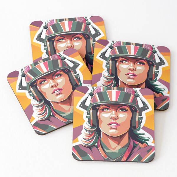 Item preview, Beautiful woman in helmet designed and sold by BubblyDelight.