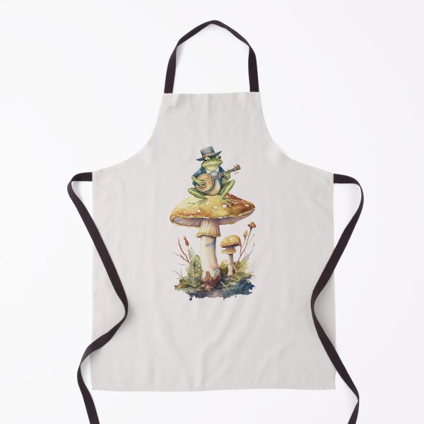 Item preview, Cottage Core Frog Playing Banjo On Toadstool designed and sold by LittleGnomad.