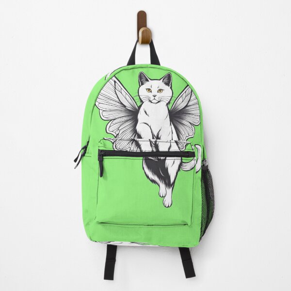 Item preview, Cute White Cat with big Butterfly wings designed and sold by Catophile.