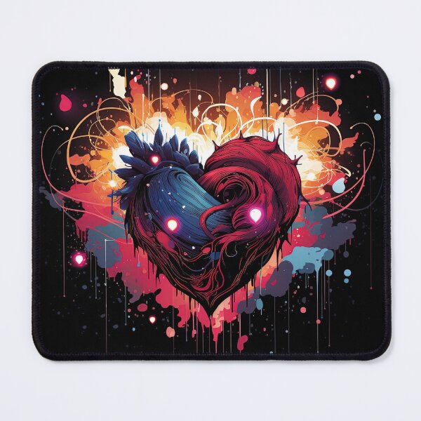 Item preview, red and blue heart artful designed and sold by artyficial-.
