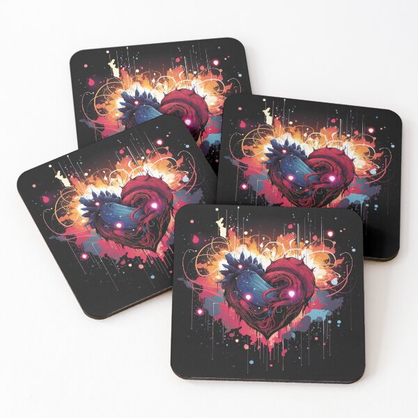 Item preview, red and blue heart artful designed and sold by artyficial-.
