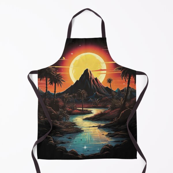 Item preview, oasis in the desert with sunset over the peak designed and sold by artyficial-.