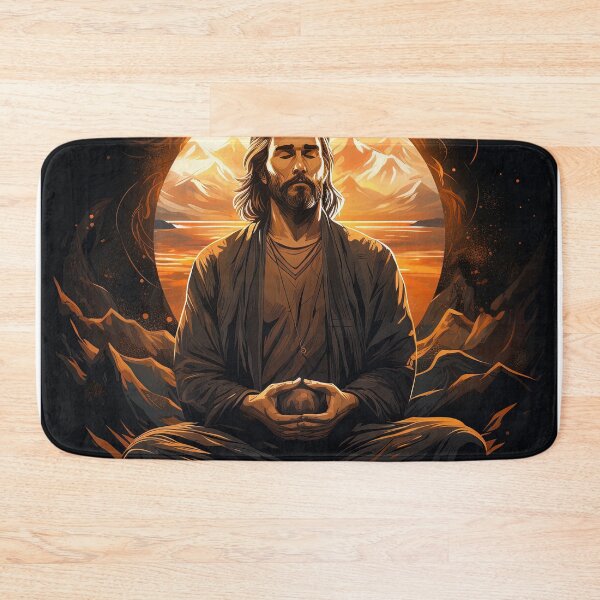 Artikelvorschau, Mannmeditation in einer Höhle entworfen und verkauft von artyficial-.