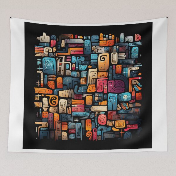 Item preview, Lumpy and irregular colorful pattern with shapes designed and sold by artyficial-.