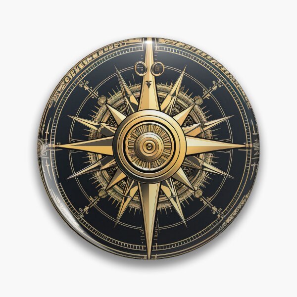 Item preview, golden compass showing the true north designed and sold by artyficial-.