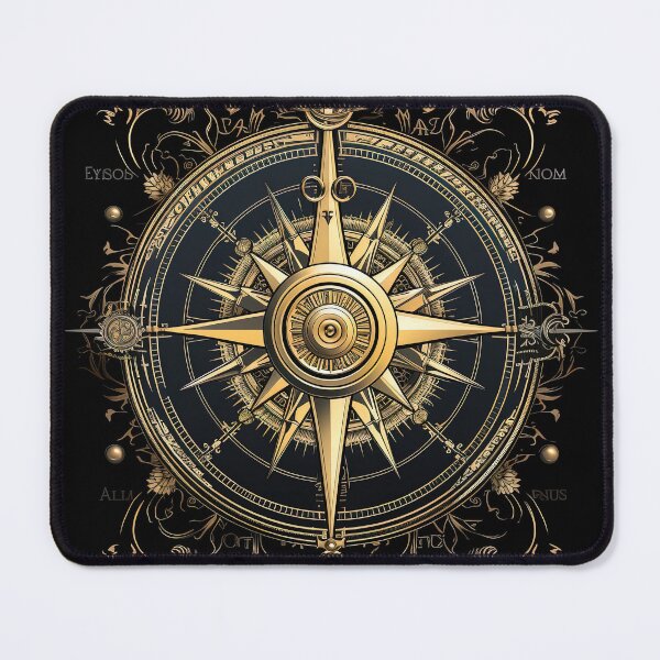 Item preview, golden compass showing the true north designed and sold by artyficial-.
