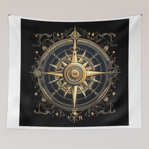 Item preview, golden compass showing the true north designed and sold by artyficial-.