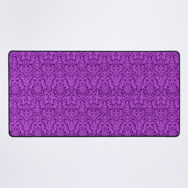 Item preview, Pink on Purple Weird Medieval Lions, Cherubs, and Skulls Scrollwork Damask designed and sold by JamieWetzel.