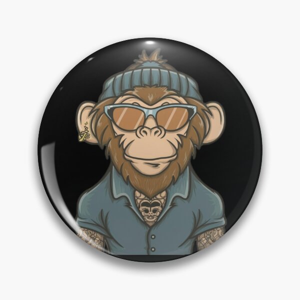 Item preview,   hipster monkey designed and sold by Bercik123.