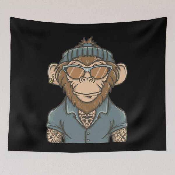 Item preview,   hipster monkey designed and sold by Bercik123.