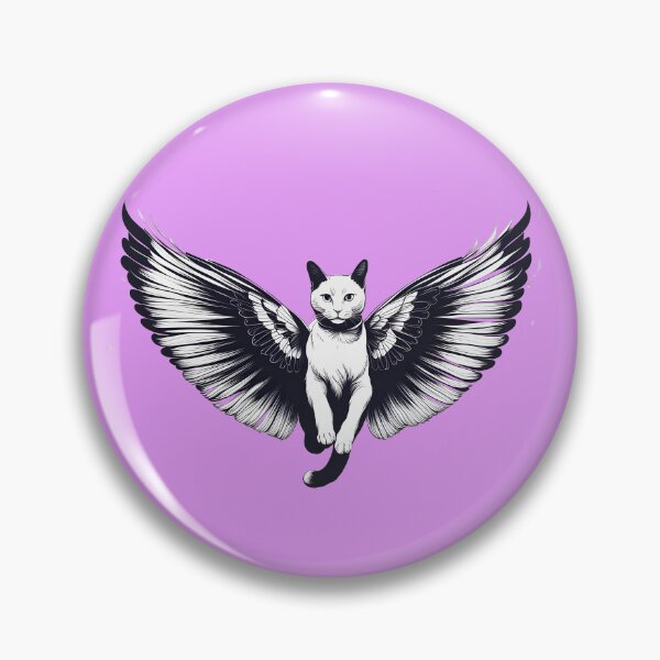 Item preview, Cute White Cat with big Butterfly wings  designed and sold by Catophile.