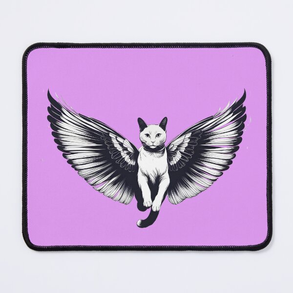 Item preview, Cute White Cat with big Butterfly wings designed and sold by Catophile.