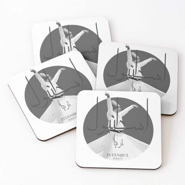Item preview, istanbul turkey Whirling Dervishes sticker arabic writing black and white designed and sold by C1arity.