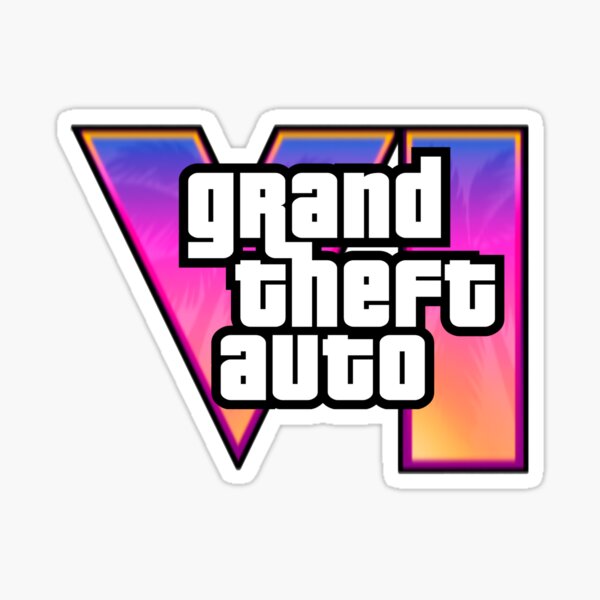 GTA6 grand theft auto VI sticker A5 size 5.8 x 8.3 inches GAME PC XBOX PS4