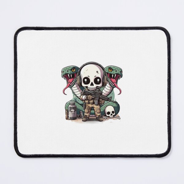 Item preview, Cute skeleton in tactical gear with snake designed and sold by Wxjtecki.
