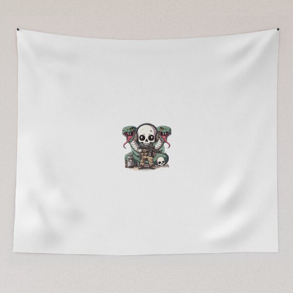 Item preview, Cute skeleton in tactical gear with snake designed and sold by Wxjtecki.