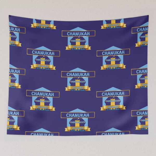 Item preview, Chanukah, Tabernacles Reloaded - Navy Blue with Powder Blue Writing designed and sold by TheReporter1.