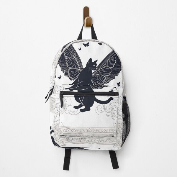 Item preview, Cute White Cat with big Butterfly wings designed and sold by Catophile.