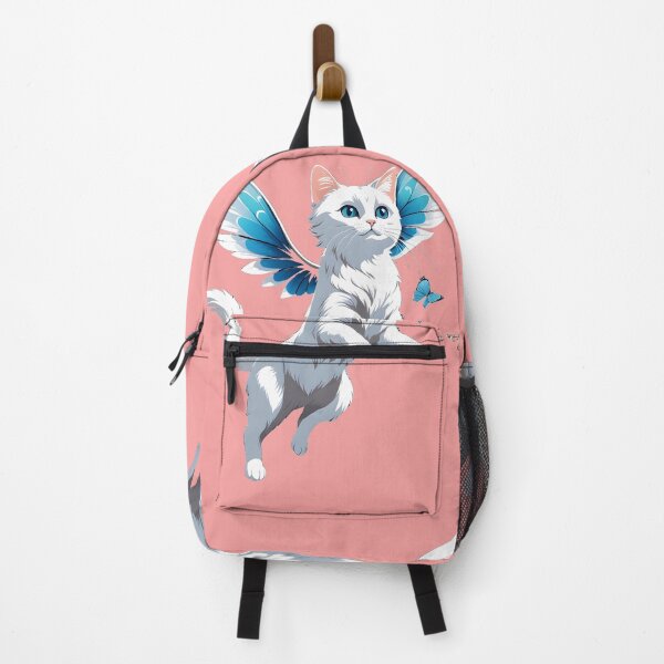 Item preview, Cute White Cat with big Butterfly wings designed and sold by Catophile.