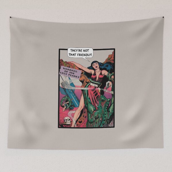 Item preview, They are not that friendly - Vintage sci fi comic art designed and sold by Alex Starcatcher.