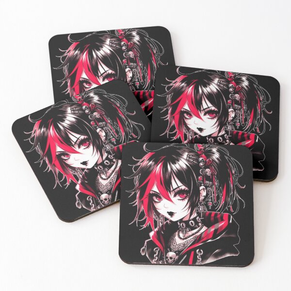 Item preview, Crimson Shadow | Anime Nu-Goth Alternative Girl  designed and sold by Nature Synth Studio.