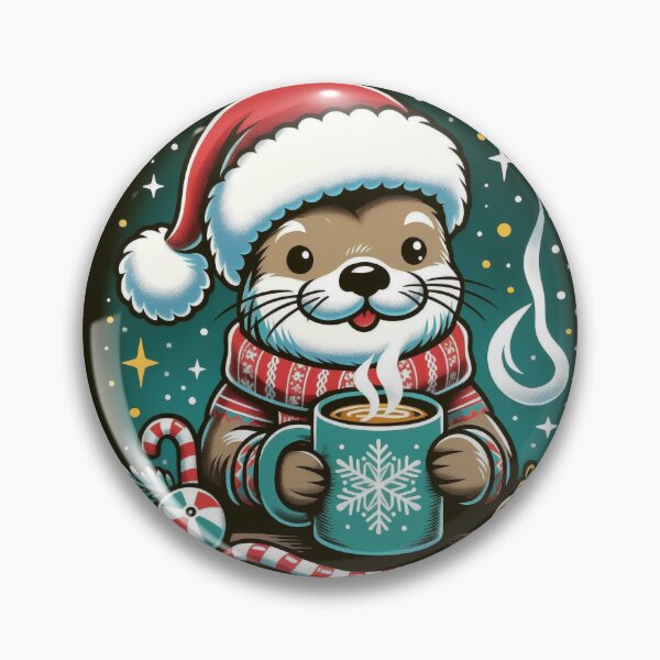 Item preview, Cute Otter drinking hot wine - Xmas, Christmas designed and sold by ThisDress.