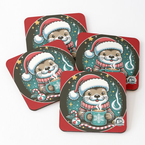 Item preview, Cute Otter drinking hot wine - Xmas, Christmas designed and sold by ThisDress.