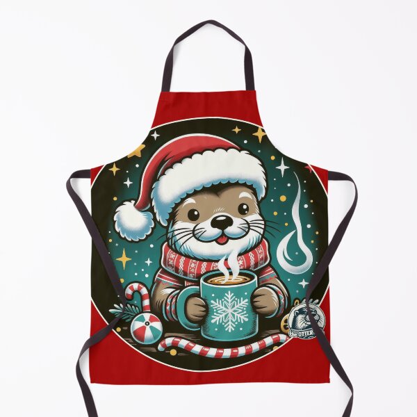 Item preview, Cute Otter drinking hot wine - Xmas, Christmas designed and sold by ThisDress.