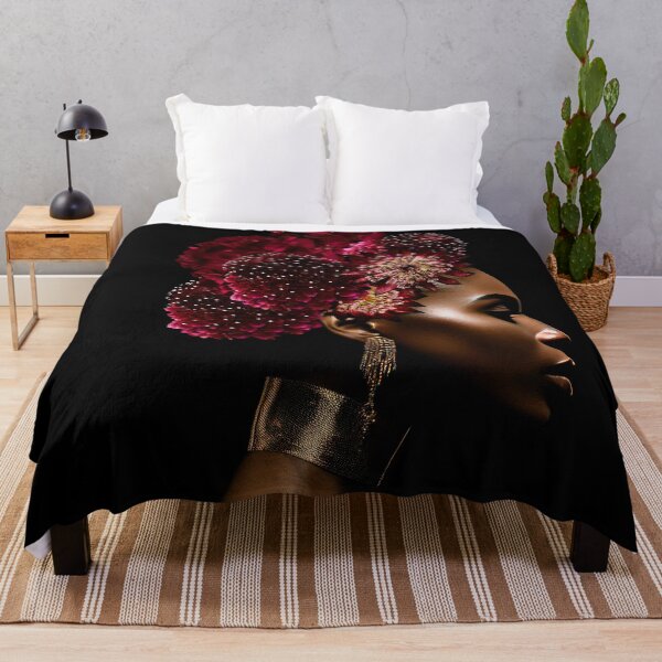 Item preview, African Woman With Hat Of Red Flowers Nightgarden designed and sold by UtArt.
