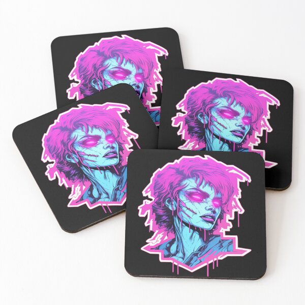 Item preview, Vaporwave Girl Pink Blue Mallsoft Cyberpunk designed and sold by Nightarcade.