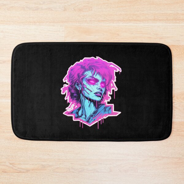 Item preview, Vaporwave Girl Pink Blue Mallsoft Cyberpunk designed and sold by Nightarcade.
