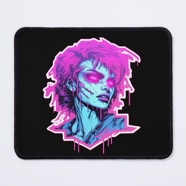 Item preview, Vaporwave Girl Pink Blue Mallsoft Cyberpunk designed and sold by Nightarcade.