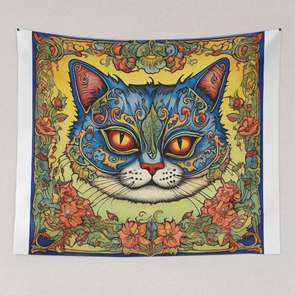 Item preview, Louis Wain Schizophrenia Cat Painting For Cat Lovers designed and sold by Petsthetic.