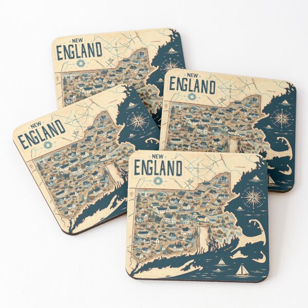 Item preview, New England Map designed and sold by clintang.