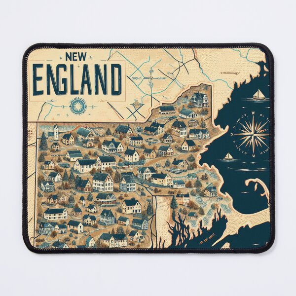 Item preview, New England Map designed and sold by clintang.