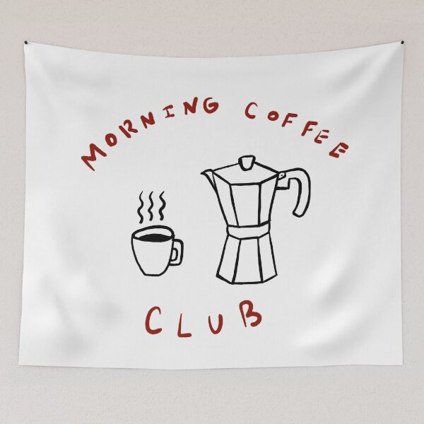 Item preview, Morning coffee club (red) designed and sold by Sopicon98.