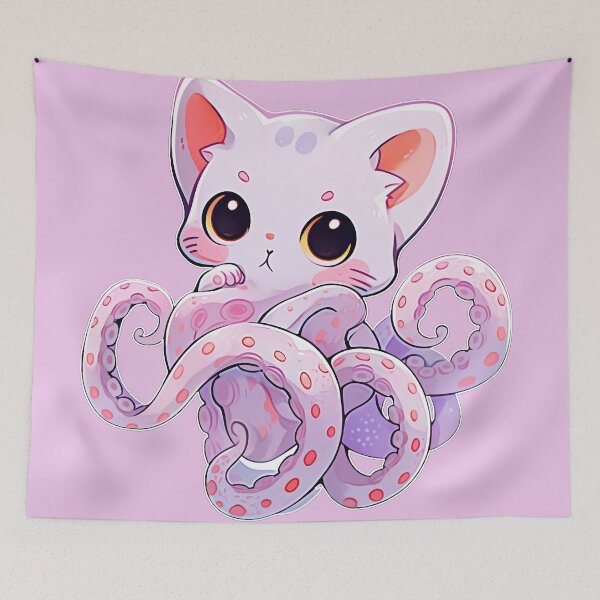 Item preview, Pink cute Cthulhu cat designed and sold by obstinator.