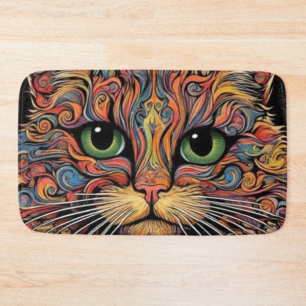 Item preview,  Louis Wain Schizophrenia Cat Painting For Cat Lovers designed and sold by Petsthetic.