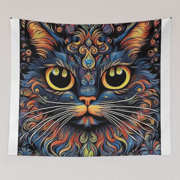 Item preview, Louis Wain Schizophrenia Cat Painting For Cat Lovers designed and sold by Petsthetic.