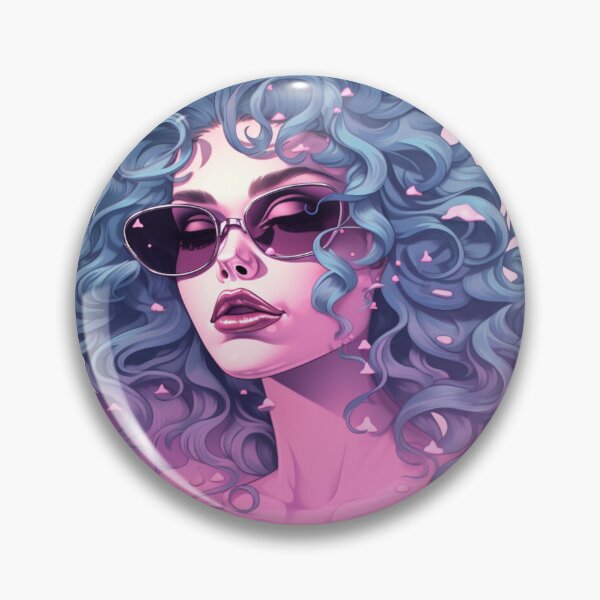 Item preview, Vaporwave Girl Pink Blue Mallsoft designed and sold by Nightarcade.