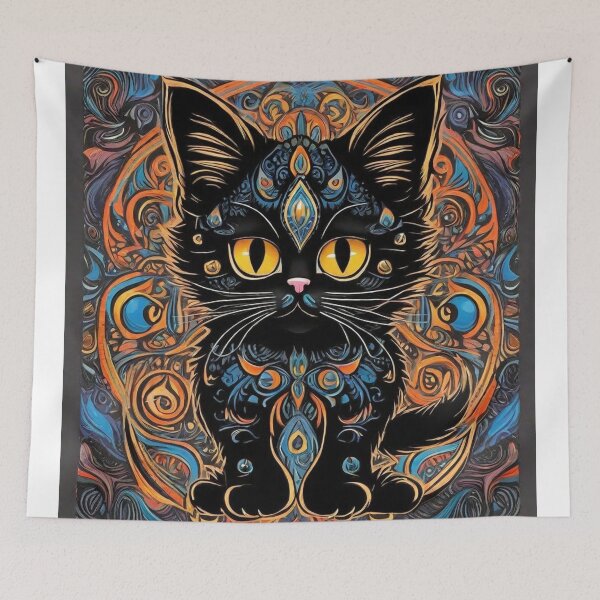 Item preview, Louis Wain Schizophrenia Cat Painting For Cat Lovers designed and sold by Petsthetic.