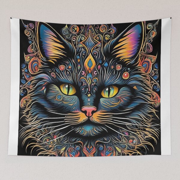 Item preview, Louis Wain Schizophrenia Cat Painting For Cat Lovers designed and sold by Petsthetic.