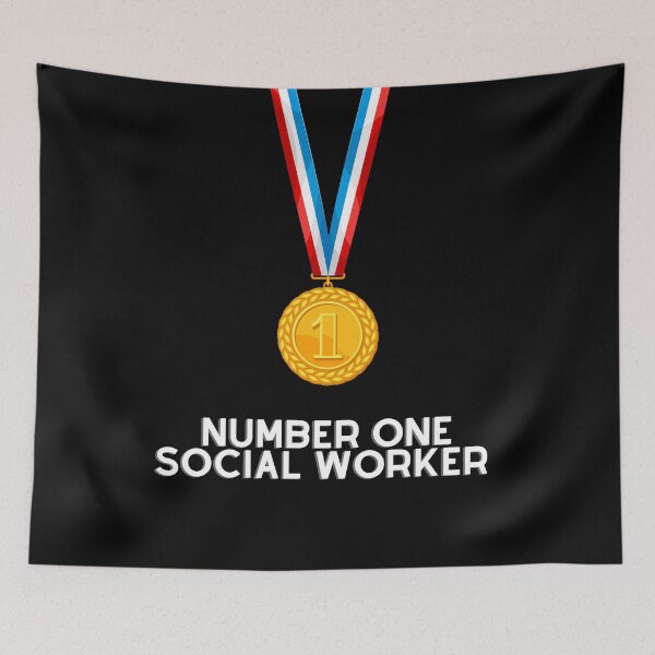 Item preview, Number one Social Worker Medal designed and sold by Imemewell.