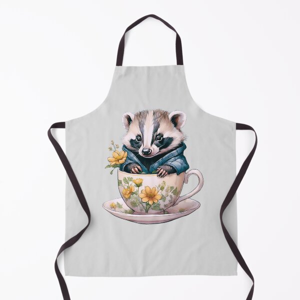 Item preview, Cottage Core Baby Badger In A TeaCup  designed and sold by LittleGnomad.