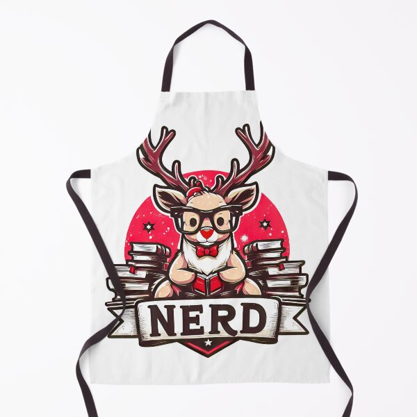Item preview, Rudolph The Reindeer Christmas Nerd design designed and sold by SideKickCreates.