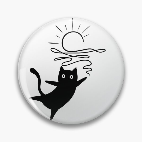 Item preview, Black cat playing with string designed and sold by PellSilversmith.